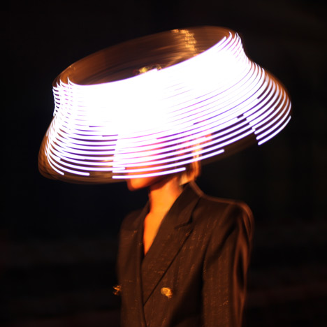 LED hats by Moritz Waldemeyer for Philip Treacy
