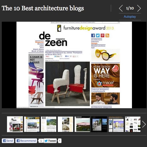 Dezeen number one in The Independent's 10 best architecture blogs