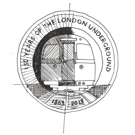 London Underground 150th anniversary coin by BarberOsgerby