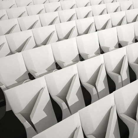 Array auditorium seats by Zaha Hadid for Poltrona Frau Contract