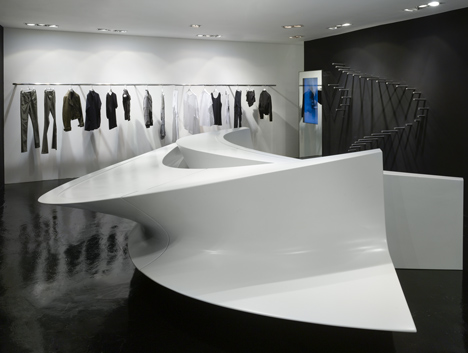 Neil Barrett Shop in Shop by Zaha Hadid Architects