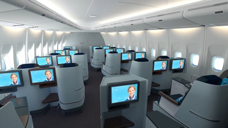 KLM World Business Class cabin by Hella Jongerius