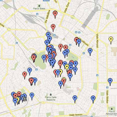 Dezeen's Milan 2013 map
