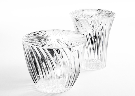 Sparkle Stool and Table by Tokujin Yoshioka for Kartell at Salone