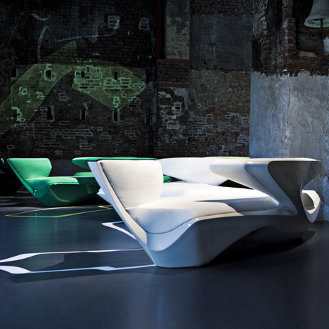 Zephyr Sofa by Zaha Hadid Architects for Cassina Contract