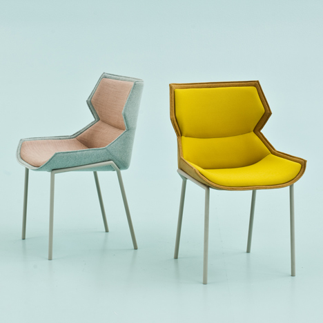 Clarissa Hood armchair and chair by Patricia Urquiola for Moroso