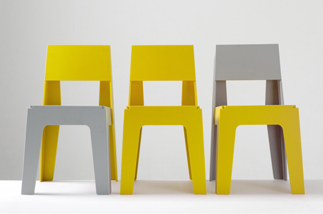 Butter Chair made of recycled plastic by DesignByThem