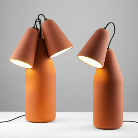 Terracotta lamps by Tomas Kral