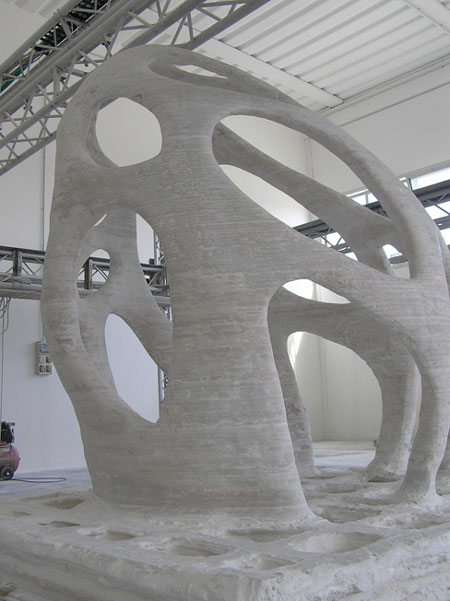 Structure printed on Enrico Dini's D-Shape printer