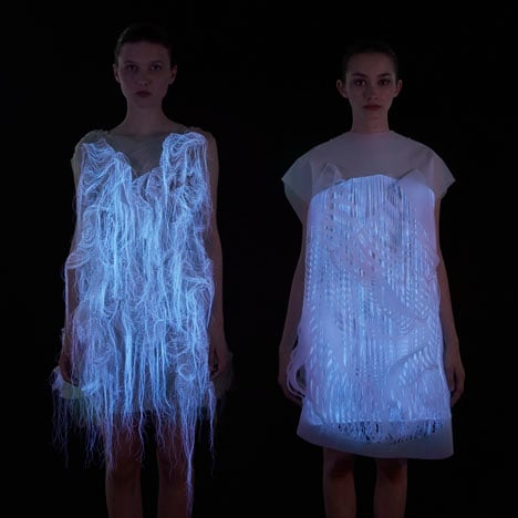 (No)where (Now)here: Two Gaze-activated Dresses by Ying Gao