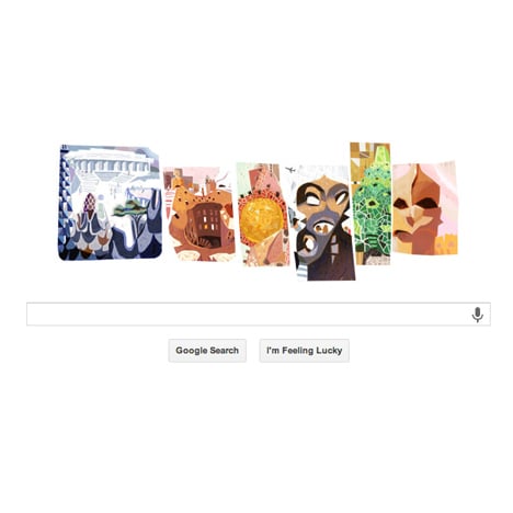 Google doodle celebrates Antoni Gaudí's 161st birthday