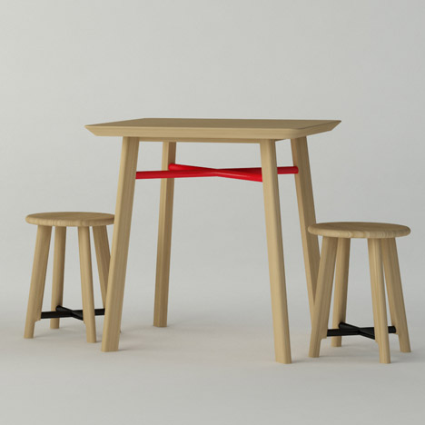 Noughts and Crosses tables by Michael Sodeau for Modus