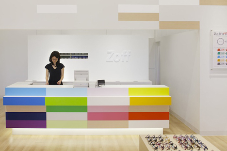 Zoff eyewear shop by Emmanuelle Moureaux