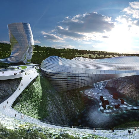 Coop Himmelb(l)au plans sports resort for abandoned Chinese quarry