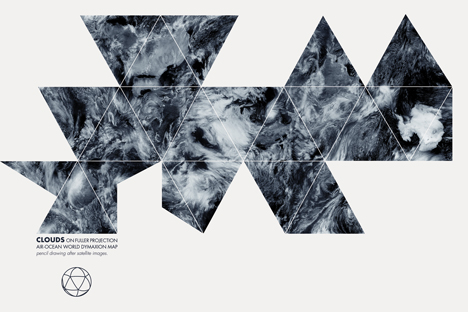 Runner-up: Clouds Dymaxion Map by Anne-Gaelle Amiot