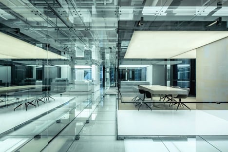 Glass office by AIM Architecture for SOHO China