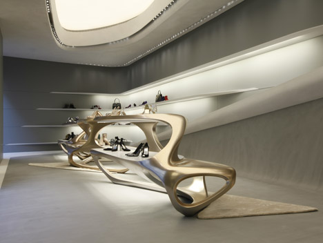 Stuart Weitzman flagship store by Zaha Hadid