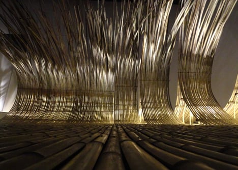 Telepathy bamboo installation by Kengo Kuma