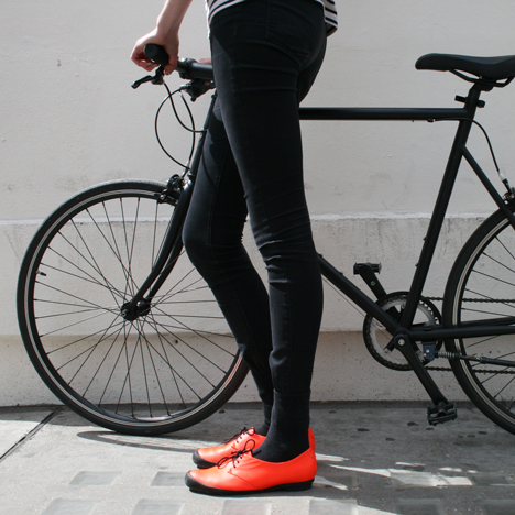 Cycling shoes by Tracey Neuls for Tokyobike