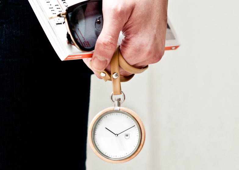 MMT Calendar wooden pocket watch now available at Dezeen Watch Store