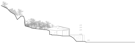Elevation of Tianzhoushan Tea House by Archiplein