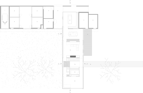 Floor plan of Barn by Pascal Francois Architects