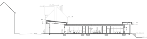 Section of Community Home by Marc Koehler Architects