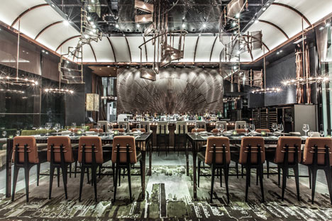 Ammo bar and restaurant in Hong Kong by Joyce Wang