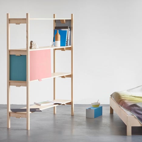 Bookbinder Shelf and bedroom furniture by Florian Hauswirth