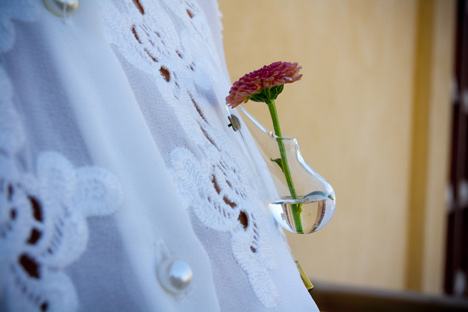 Boutonnière lapel pin vase by Omer Polak