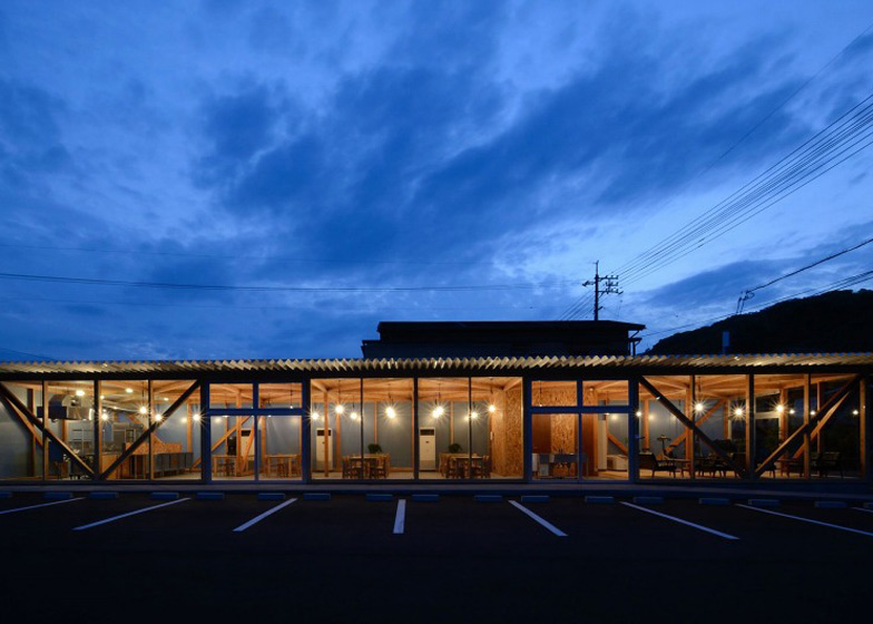Cafeteria with exposed timber structure by Niji Architects | Dezeen