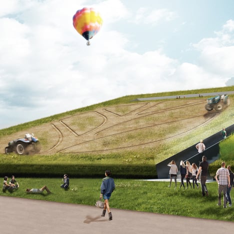 Robot tractors to farm crops on sloping roof of Milan expo pavilion
