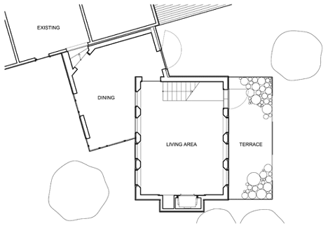 Ground floor plan of Lake Cottage By UUfie