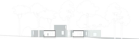 Section of MO House in the woods by FRPO