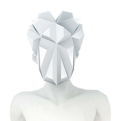 Origami masks for mannequins by 3Gatti Architecture Studio