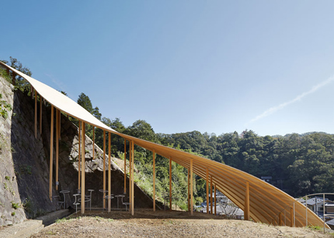 Roof and Mushrooms pavilion by Nendo and Ryue Nishizawa