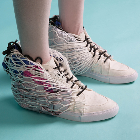 Walking Shelter shoes by Sibling transform into a tent