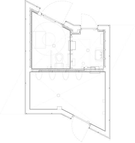 Pavilion floor plan of Wembley WC Pavilion Project by Gort Scott