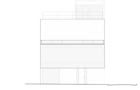 North elevation of Concrete house named Calm by Apollo Architects & Associates