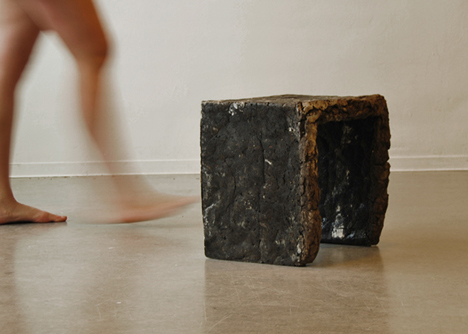 Furniture made from soil and baked like bread by Erez Nevi Pana