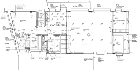 Floor plan before renovation of London Warehouse Loft by Form Design Architecture