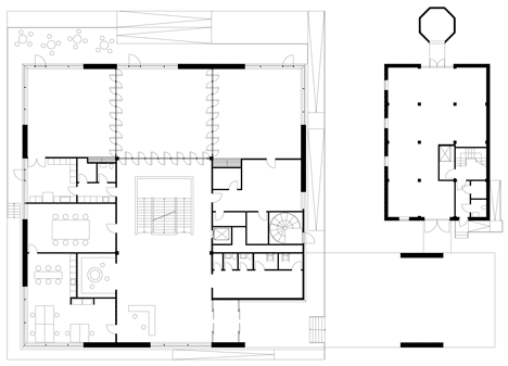 Ground floor plan of COBE and Transform complete the zigzagging Porsgrunn Maritime Museum