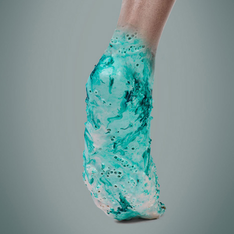 Self-repairing trainers 3D-printed from biological cells by Shamees Aden