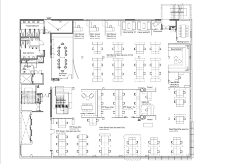 Eight floor plan of 99c offices by Inhouse Brand Architects features<br /> a waiting room inside a shipping container