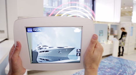 Augmented reality demonstratition at Dezeen's Imagine Shop at Selfridges