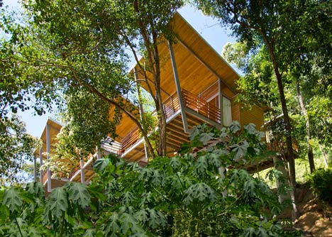 Casa Flotanta by Benjamin Garcia Saxe Architecture is raised above a forest