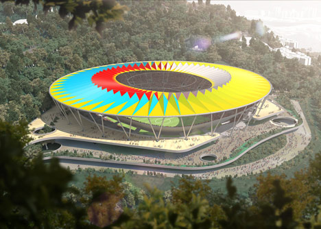 First football stadium by Rogers Stirk Harbour + Partners plannned for Venezuela