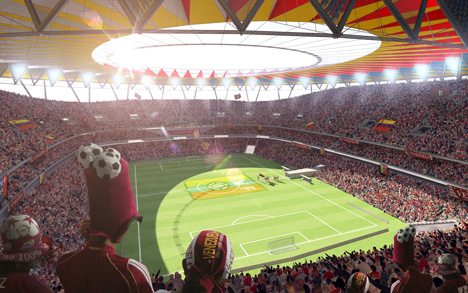 First football stadium by Rogers Stirk Harbour + Partners plannned for Venezuela