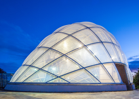 Quilted greenhouse by C. F. Moller allows adaptable light and temperature conditions