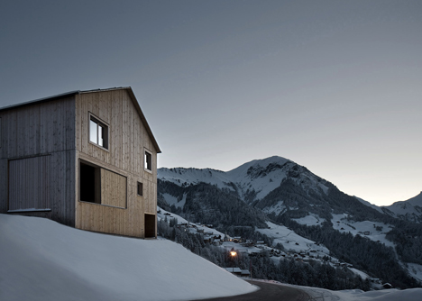 Bernardo Bader's Haus Fontanella is a chalet built from pine and spruce